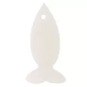 19x10mm Mother of Pearl Fish Sequins - Natural x10