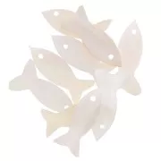 19x10mm Mother of Pearl Fish Sequins - Natural x10