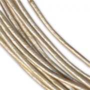 Leather cord 1mm Metallic Cream x 2.95m|raw }}