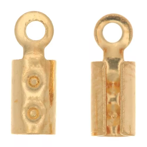 2mm Round Lace Clips - 3 Micron Gold Plated x4