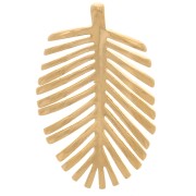 21x13mm Palm Leaf Pendant - 3 Micron Gold Plated x1