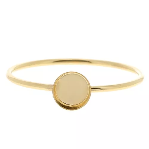 Gold filled Fine ring set for cabochon 5 mm - Size 48 x1