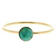 Gold filled Fine ring set for cabochon 5 mm - Size 54 x1