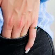 Gold filled Fine ring set for cabochon 5 mm - Size 54 x1