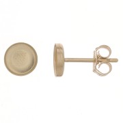 Gold Filled Round earstuds for 5mm cabochon x2