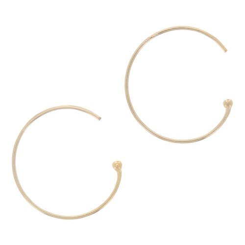18 mm ball hoop earrings - Gold filled (laminated gold) x2