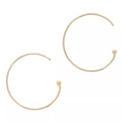 18 mm ball hoop earrings - Gold filled (laminated gold) x2