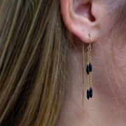 48mm Gold filled Venetian mesh earrings x2