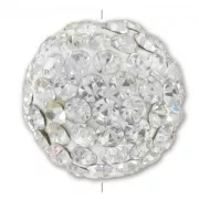 Plasticine round bead rhinestones Korean  14mm Crystal  x1