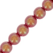4mm Preciosa Pearls - Round Maxima - Pearlescent Red x30