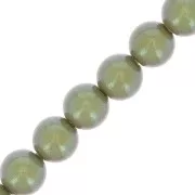 4mm Preciosa Pearls - Round Maxima - Pearlescent Khaki x30