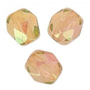 Fire Polished faceted round beads 4mm Crystal Red Luster x50|raw }}