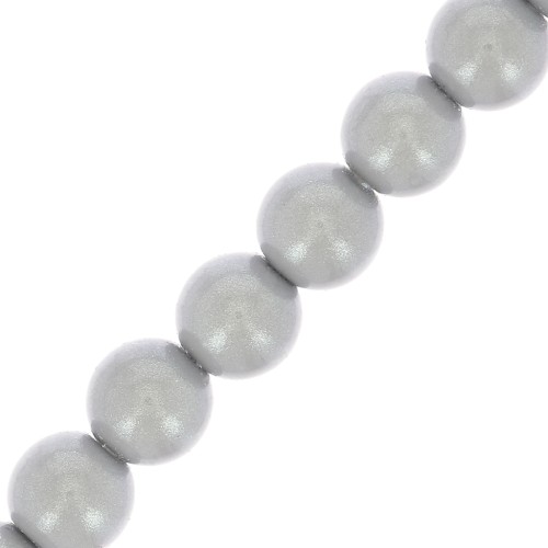 4mm Preciosa Pearls - Round Maxima - Pearlescent Grey x30