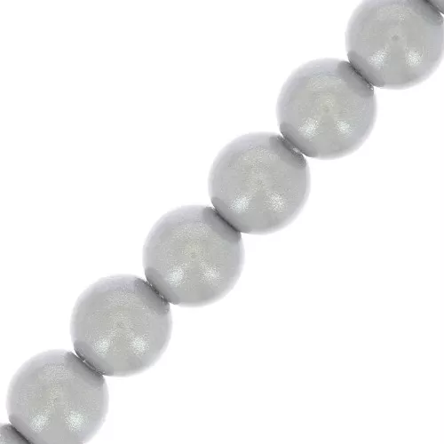 4mm Preciosa Pearls - Round Maxima - Pearlescent Grey x30