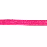 Lacet cuir 5x2 mm Rose Fluo x30cm