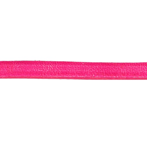Leather lace 5x2mm Fluo Pink x30cm