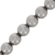 4mm Preciosa Pearls - Round Maxima - Pearl Effect Dark Grey x30
