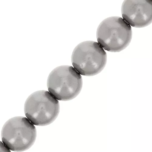 4mm Preciosa Pearls - Round Maxima - Pearl Effect Dark Grey x30