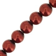 4mm Preciosa Pearls - Round Maxima - Pearl Effect Dark Copper x30|raw }}
