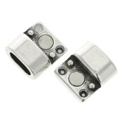 Magnetic clasp 10x5mm Old Silver tone x1