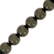 5mm Preciosa Pearls - Round Maxima - Pearl Effect Dark Green x25|raw }}