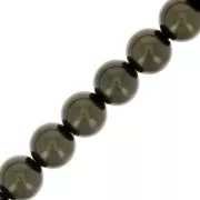 5mm Preciosa Pearls - Round Maxima - Pearl Effect Dark Green x25