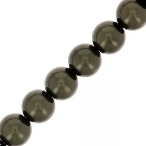 5mm Preciosa Pearls - Round Maxima - Pearl Effect Dark Green x25