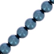6mm Preciosa Pearls - Round Maxima - Pearl Effect Blue x20