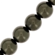 8mm Preciosa Pearls - Round Maxima - Pearl Effect Dark Green x10