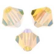 4mm Preciosa Crystal Bicones - MC Bead Rondell - Jonquil AB 2X x30|raw }}