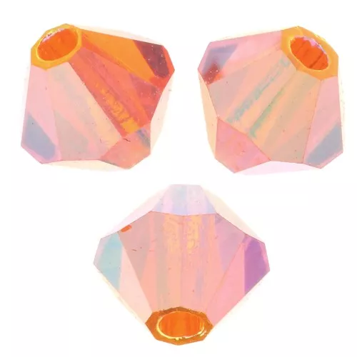 4mm Preciosa Crystal Bicones - MC Bead Rondell - Sun AB 2X x30
