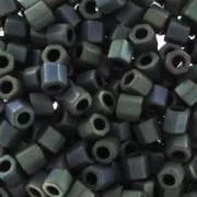 Toho Hex Cut 8/0 TH08-84F- Frosted Metallic Iris Green/Brown x8g