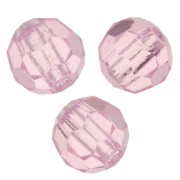 4mm Preciosa Crystal Faceted Rounds - Pink Sapphire x20