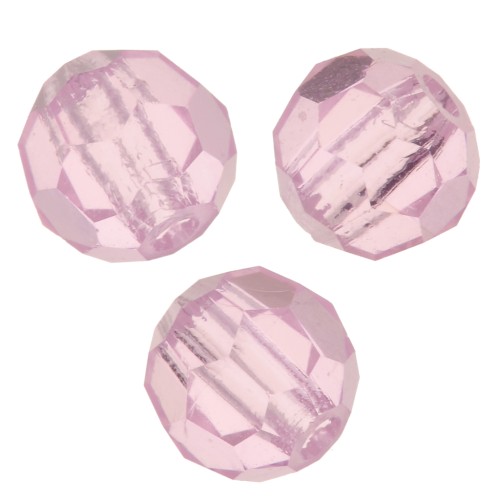 4mm Preciosa Crystal Faceted Rounds - Pink Sapphire x20