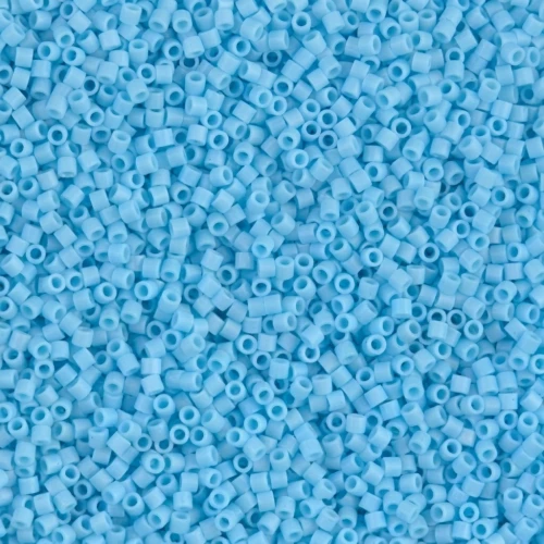 Miyuki Delica 15/0 DBS0879 - Mat Opaque Turquoise Blue AB x5g