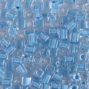 4mm Cubes Miyuki SB4-221 - Crystal Sky Blue Lined x10g