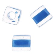 4mm Cubes Miyuki SB4-238 - Crystal Blue Lined x10g|raw }}