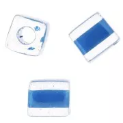 4mm Cubes Miyuki SB4-238 - Crystal Blue Lined x10g
