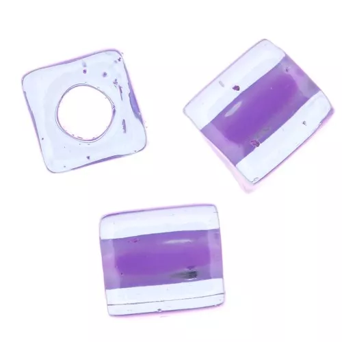 4mm Cubes Miyuki SB4-2640 - Lilac Lined Aqua x10g
