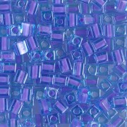 4mm Cubes Miyuki SB4-2640 - Lilac Lined Aqua x10g