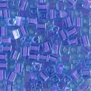 4mm Cubes Miyuki SB4-2640 - Lilac Lined Aqua x10g
