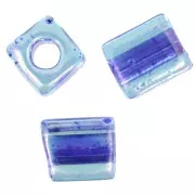 4mm Cubes Miyuki SB4-353 - Cobalt Lined Sapphire AB x10g