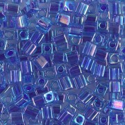 4mm Cubes Miyuki SB4-353 - Cobalt Lined Sapphire AB x10g