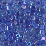 4mm Cubes Miyuki SB4-353 - Cobalt Lined Sapphire AB x10g