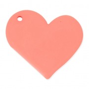 Heart Polaris opaque 30mm Coral x1