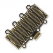 4 strands clasp 25x15 mm Bronze tone x1