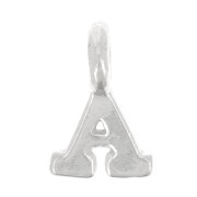8mm 925 Sterling Silver Charm letter alphabet with closed ring - A x1