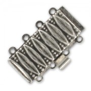 4 strands clasp 25x15 mm Old fine silver platingx1|raw }}
