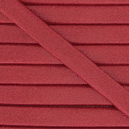 3mm Double sided lace of composition leather - Red x1m