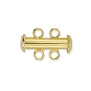 2 strands slide clasp 17mm - Gold Fine Plated|raw }}